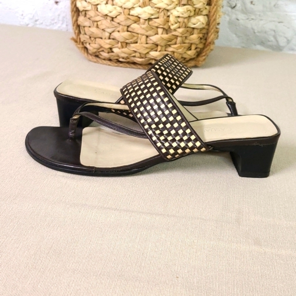 Vintage Leather Casual Corner Sandals Size 6M 90s